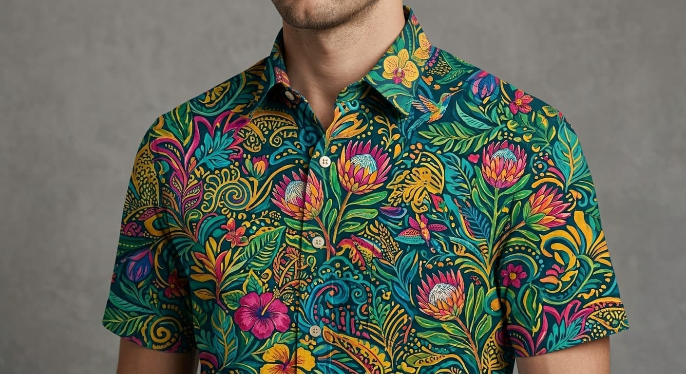 AI Rendered Preview all-over print designs on realistic shirt mockups. See seam alignment, pattern continuity, and edge bleed.
