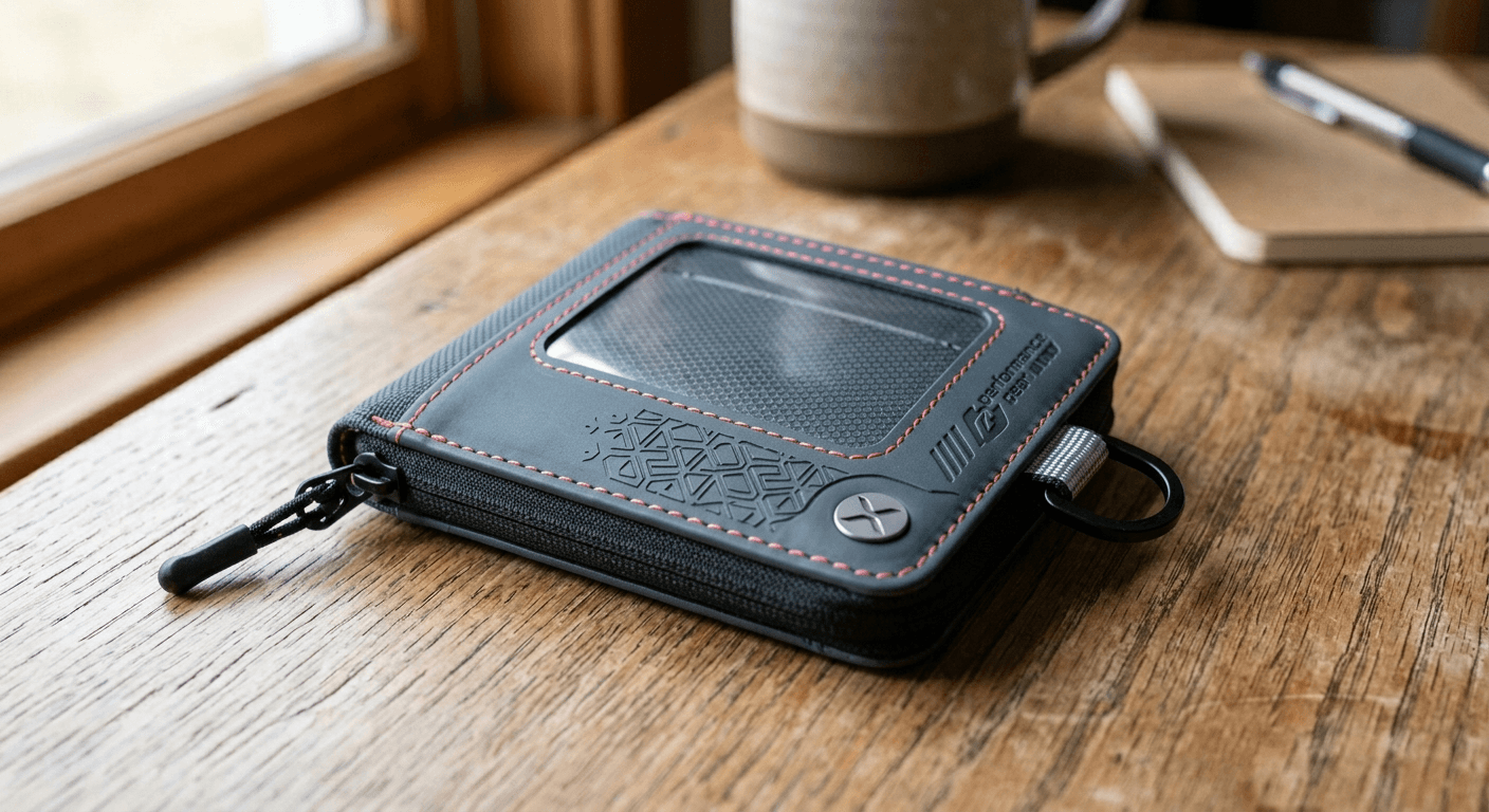 AI Rendered Design a unique athleisure style wallet with AI.