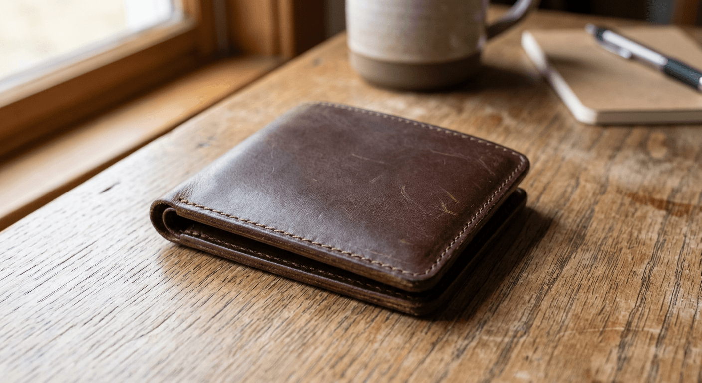 Original Design a unique athleisure style wallet with AI.