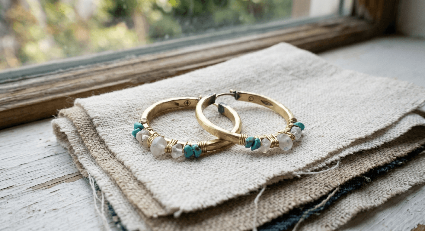 AI Rendered Design a unique casual style earrings with AI.