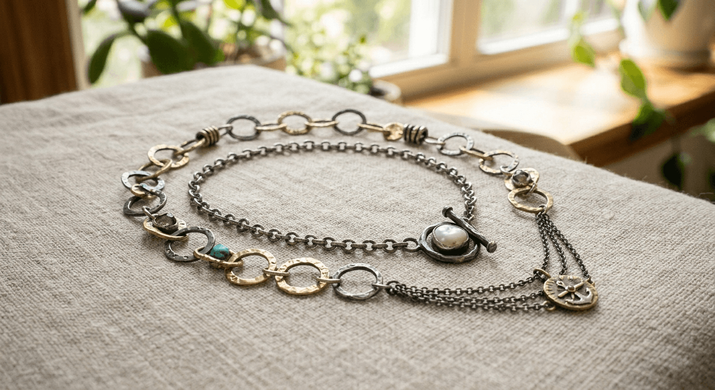 AI Rendered Design a unique casual style necklace with AI.