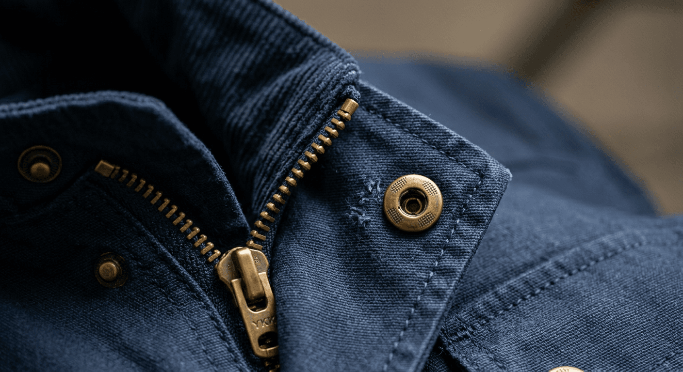 AI Rendered Generate close-up detail shots of fabric texture, stitching, buttons, and hardware from your product photos.