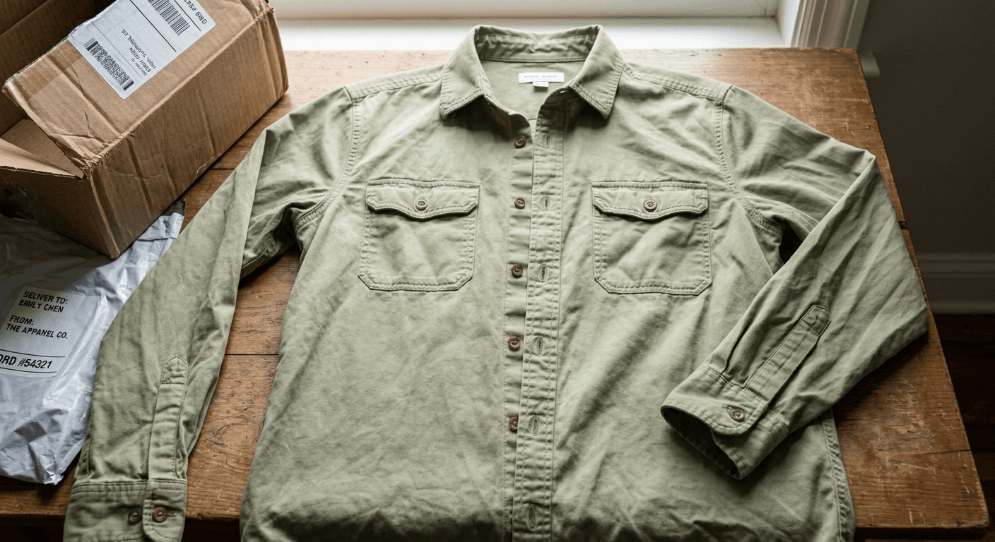 Smooth, freshly pressed clothing product photo after AI processing