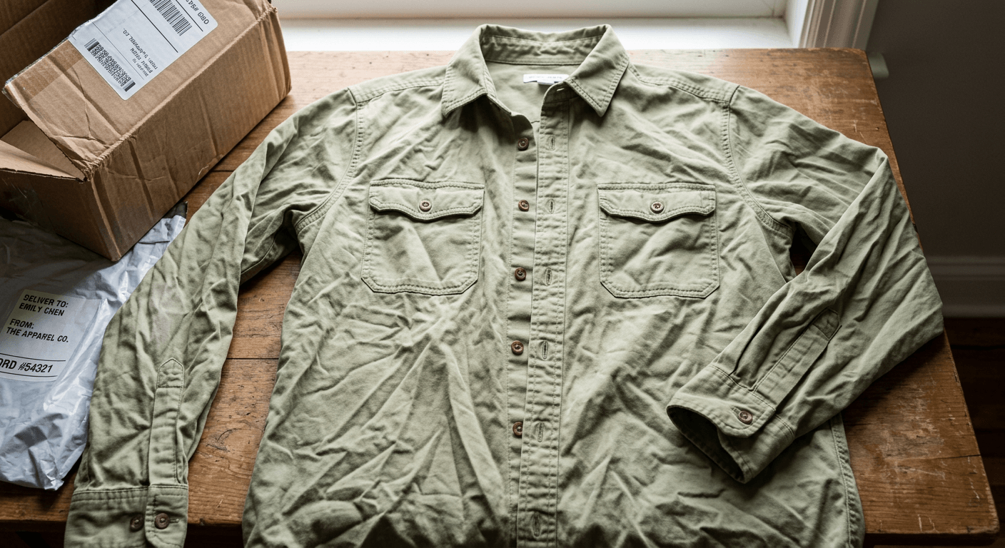Original Remove wrinkles, creases, and fold marks from clothing product photos with AI. Make every garment look freshly pressed.