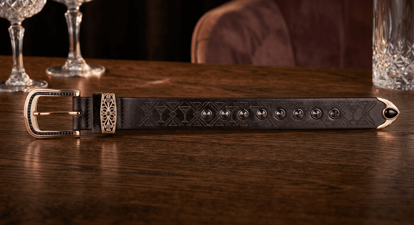 AI Rendered Design a unique cocktail style belt with AI.