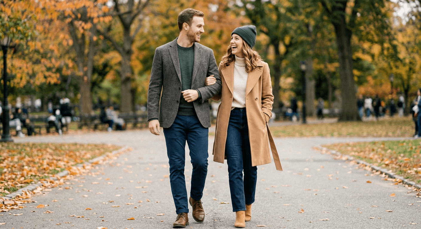 Original Generate his-and-hers or couples model photos for fashion campaigns. Coordinated looks for partner-oriented branding.