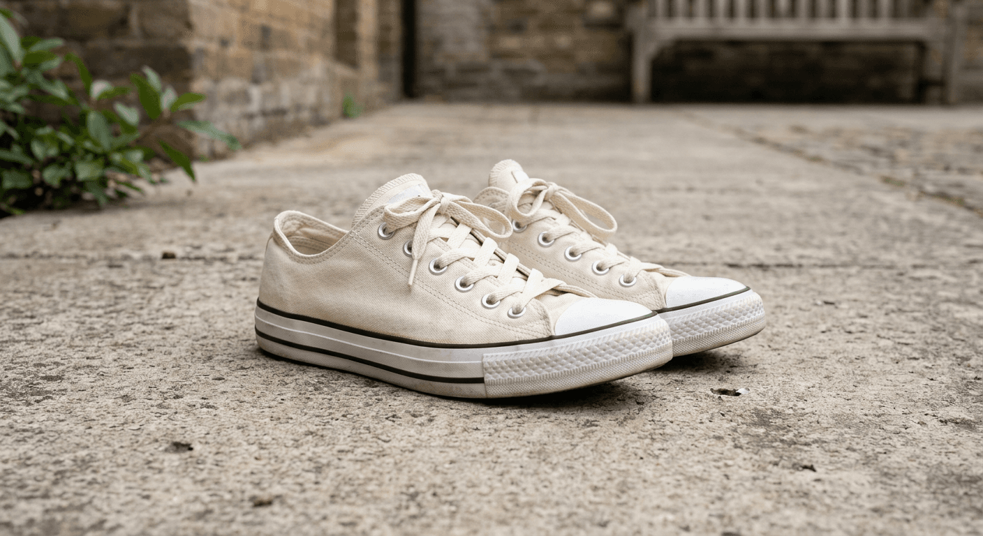 Original Visualize shoes designs made of denim fabric.