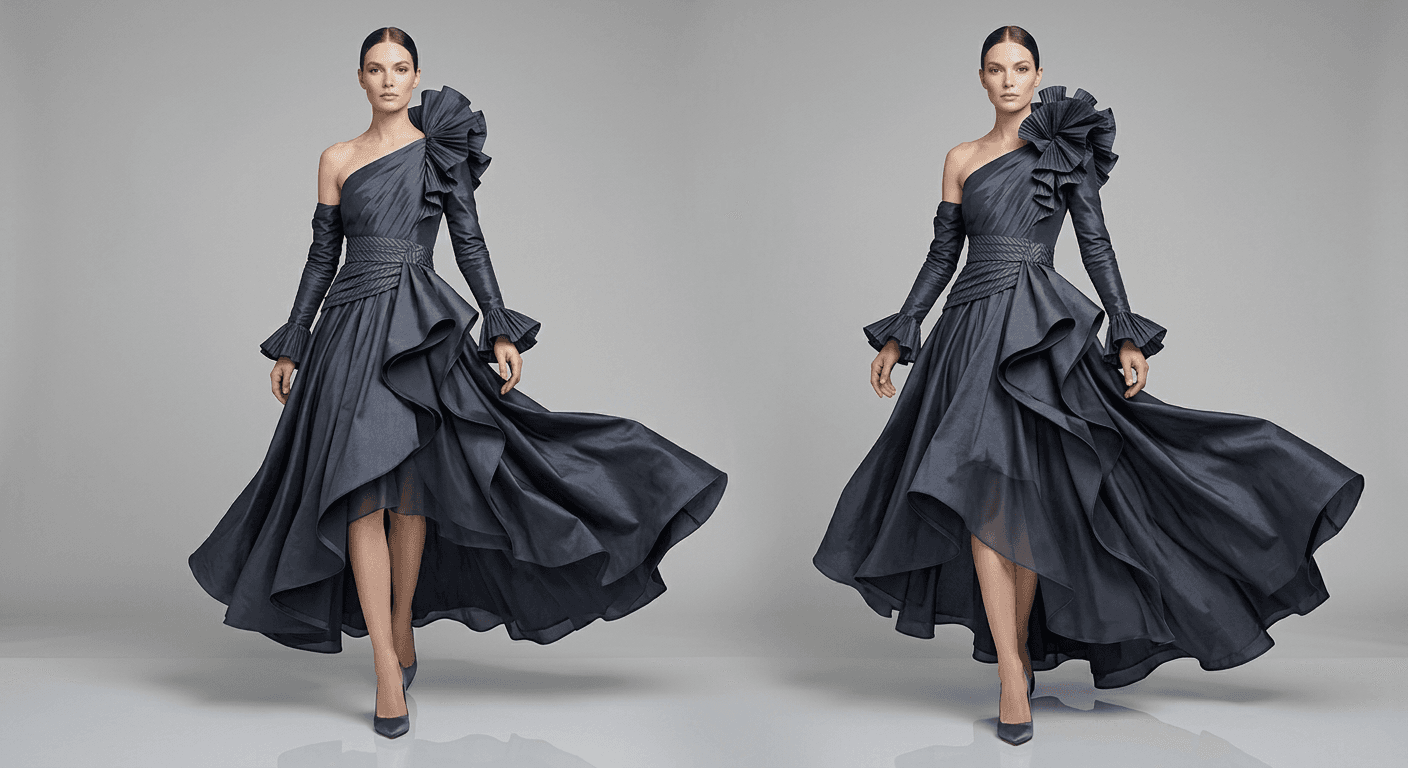 Photorealistic garment generated by 4fashionai from a sketch