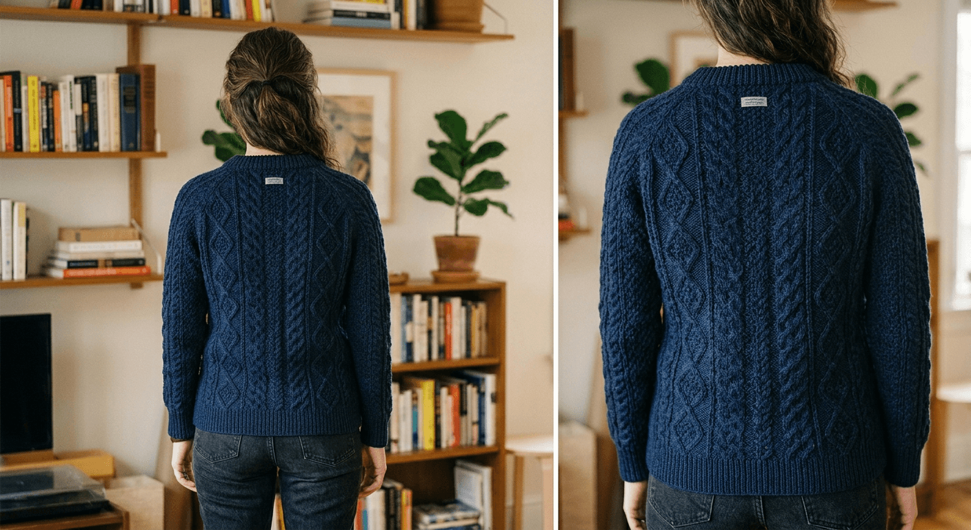 AI Rendered Generate a back view of your garment from a front-facing product photo. Show customers both sides.