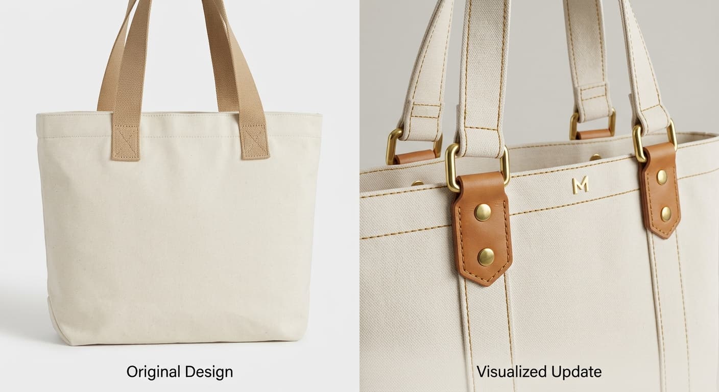 Original Preview hardware placement on garments and accessories. Buttons, zippers, snaps, grommets, and metal details.