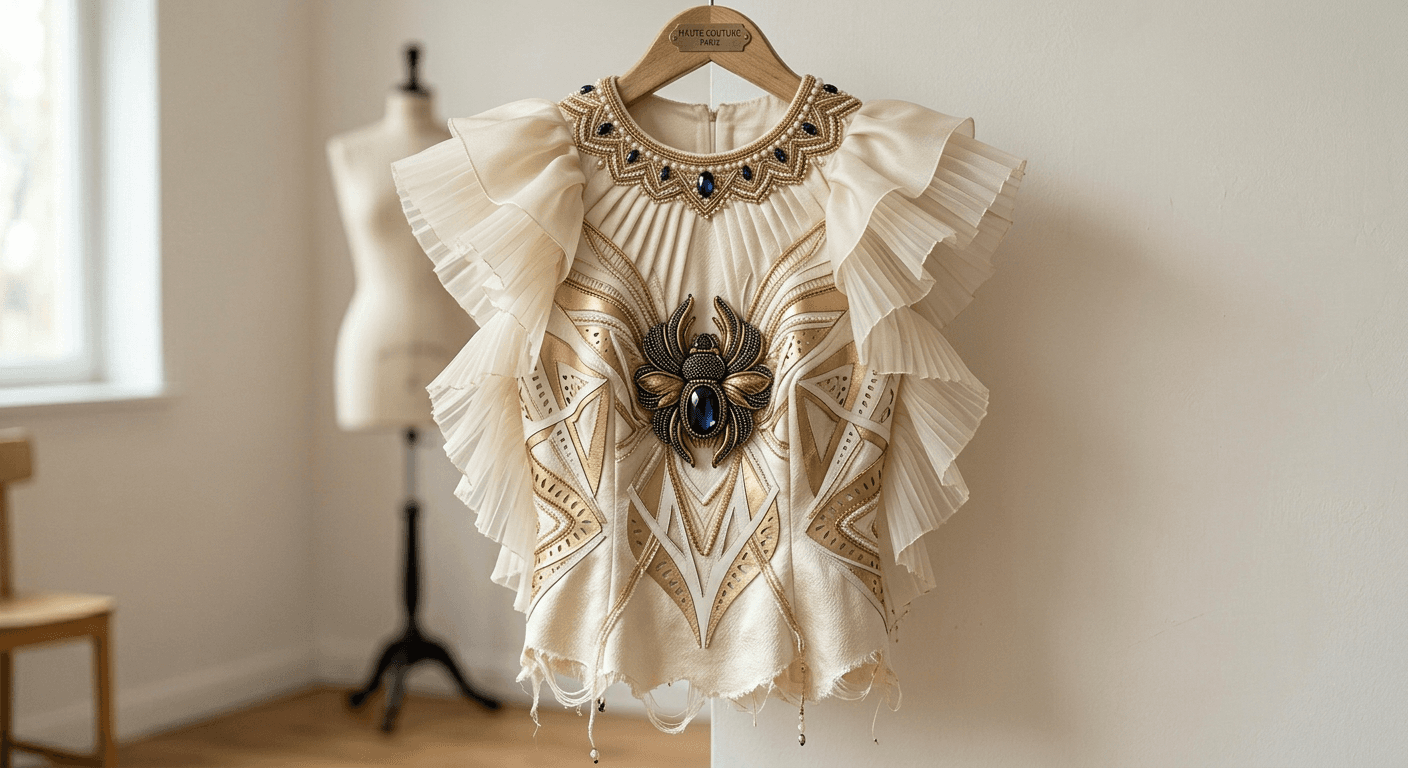 AI Rendered Design a unique haute couture style tank top with AI.
