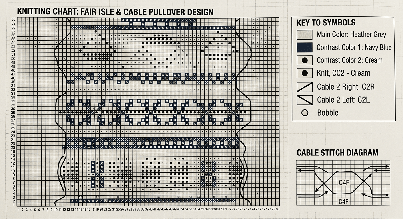 Original Convert knitting charts and stitch patterns into photorealistic knitwear images. See your pattern as a finished garment.