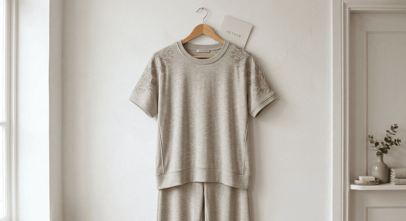 Photorealistic luxury loungewear top generated by 4FashionAI