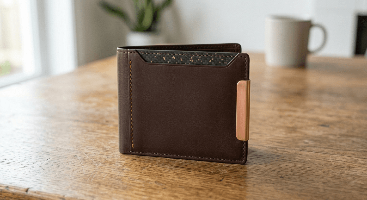 AI Rendered Design a unique minimalist style wallet with AI.