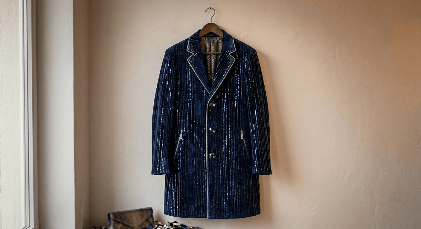 Final AI generated avant-garde party style coat