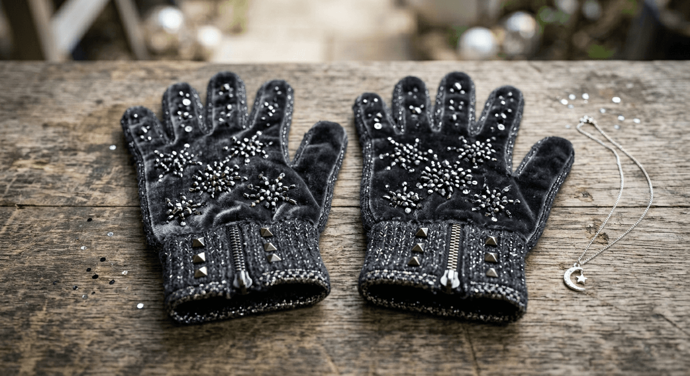 AI Rendered Design a unique party style gloves with AI.