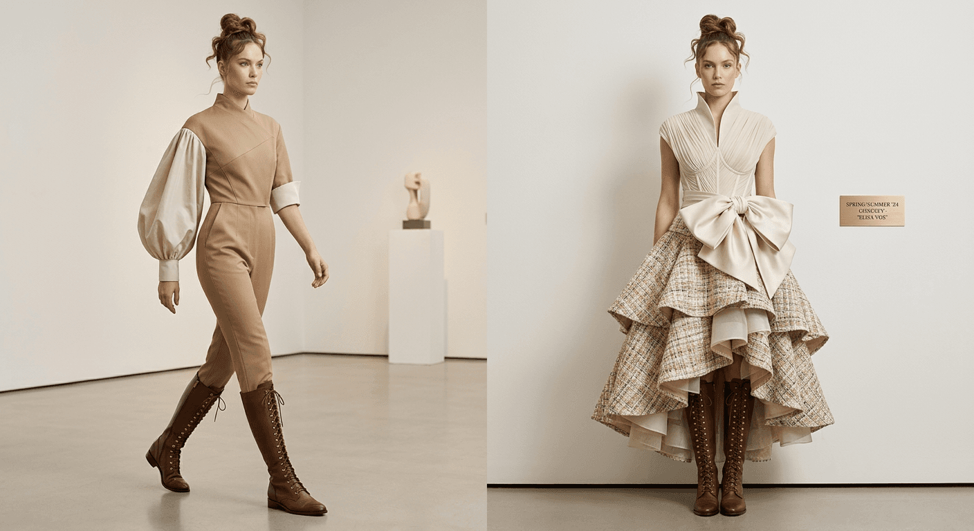 AI Rendered Transform rough pencil sketches into polished fashion photography. Go from napkin doodle to lookbook-ready image.