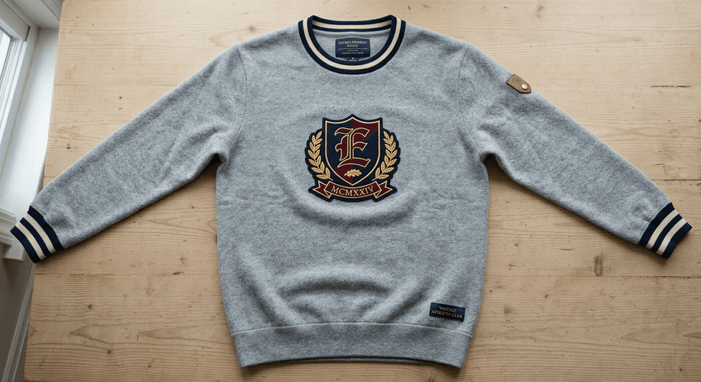 AI Rendered Design a unique preppy style sweatshirt with AI.