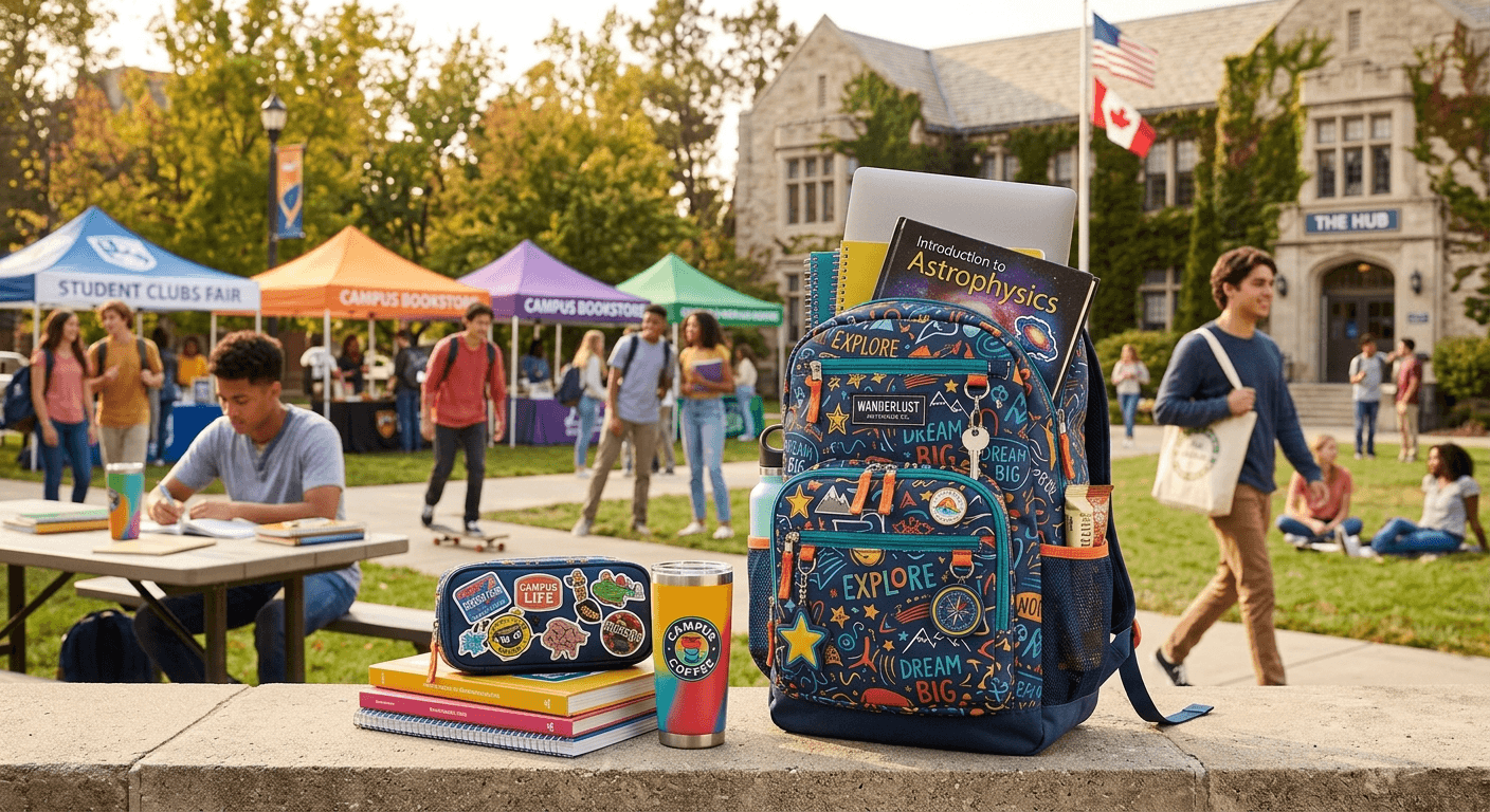 AI Rendered Create back-to-school themed product photos. Campus vibes, school supplies, and academic settings.