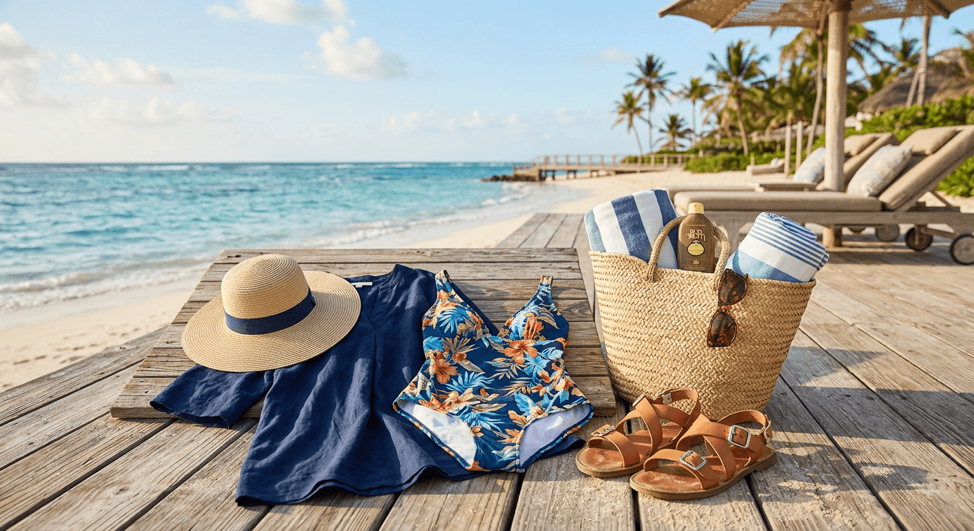 Original Place products in stunning beach resort settings. Tropical paradise vibes for swimwear and resort wear brands.
