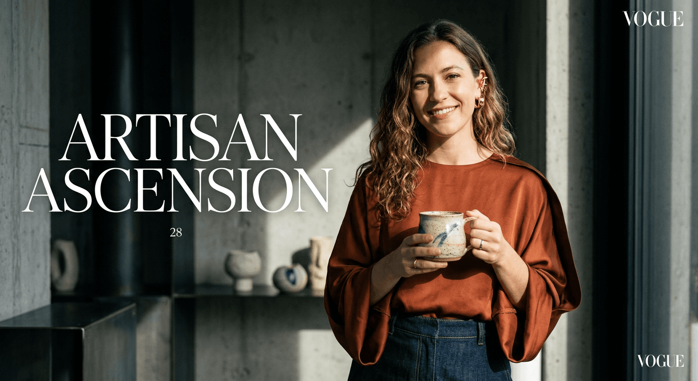 High-fashion magazine editorial layout generated by 4fashionai