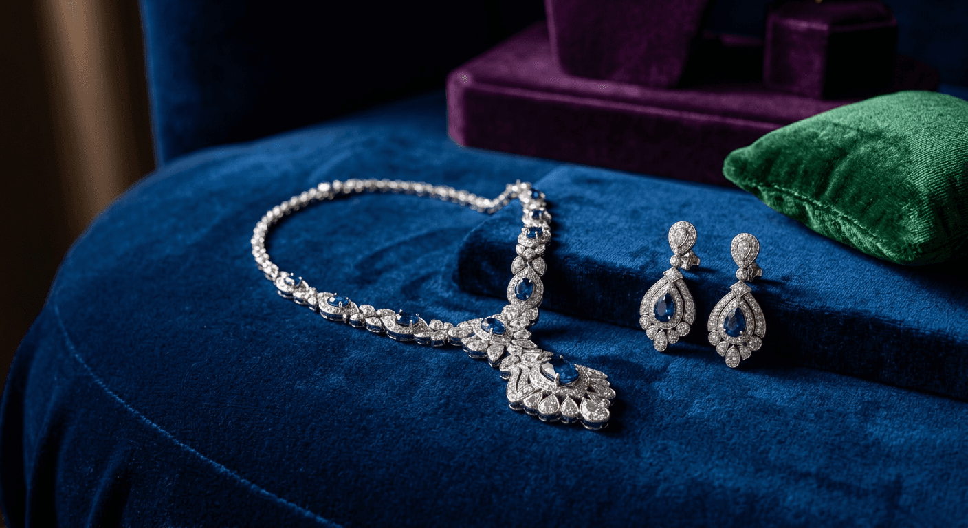 AI Rendered Display products on rich velvet surfaces for a luxury presentation. Deep jewel tones and premium texture.