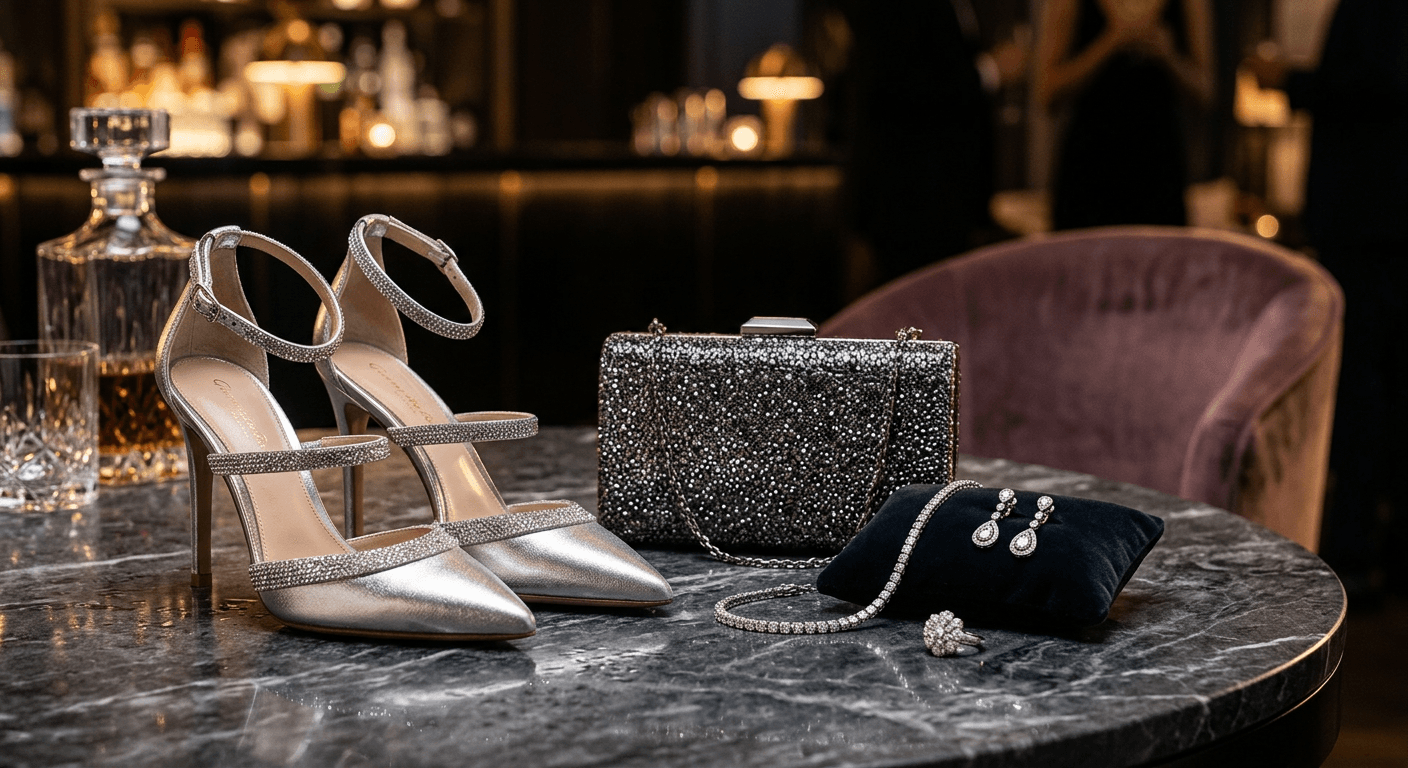 Original Create glamorous New Year's Eve themed product photos. Champagne, confetti, sequins, and celebration vibes.
