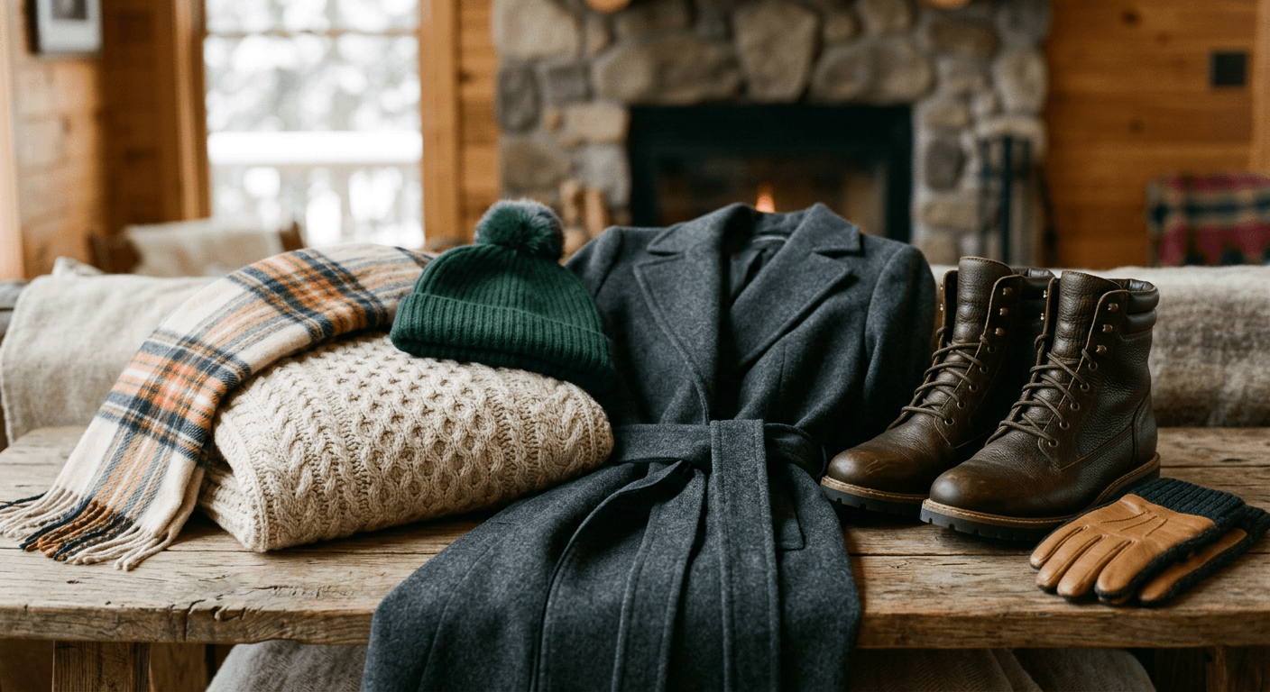 Original Create warm, cozy winter product photos. Fireplaces, hot cocoa, blankets, and snow-dusted settings.