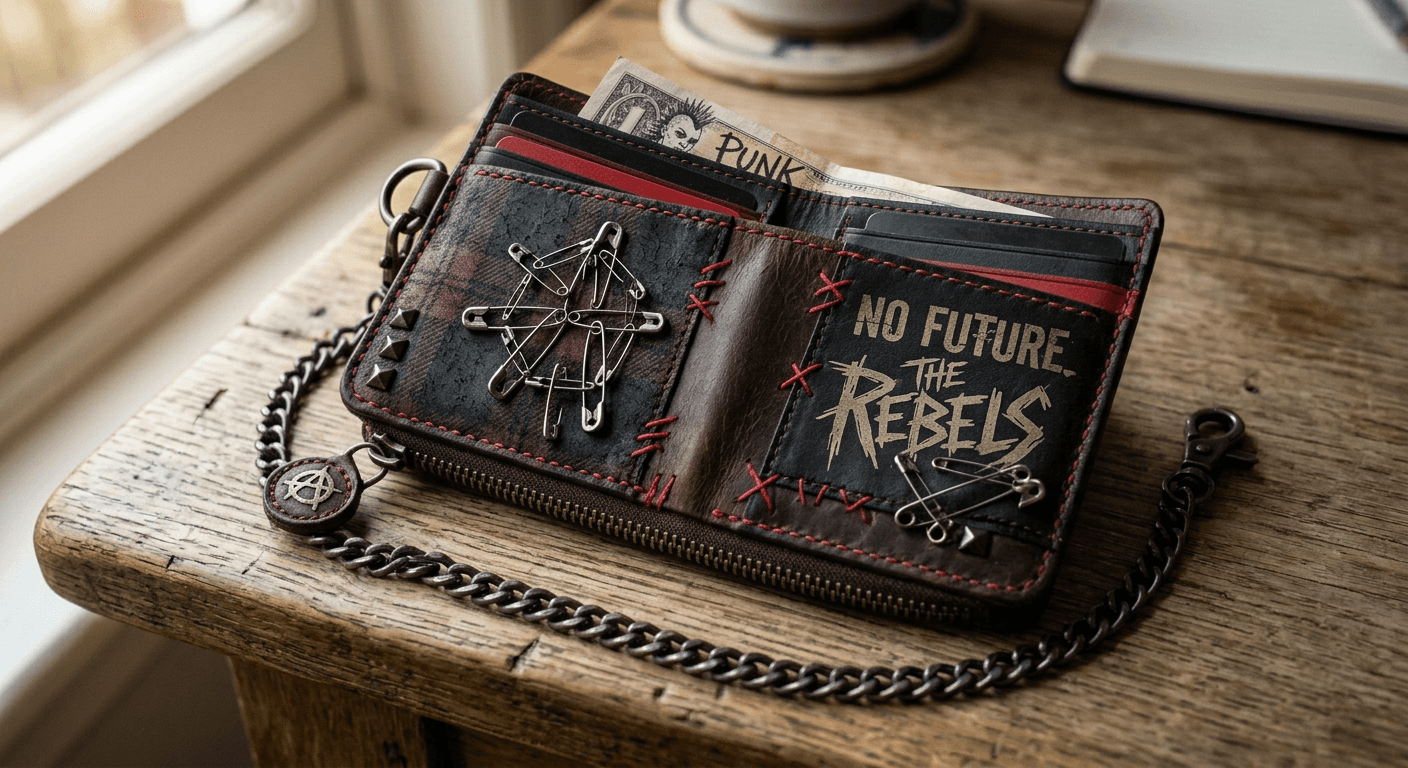AI Rendered Design a unique punk style wallet with AI.