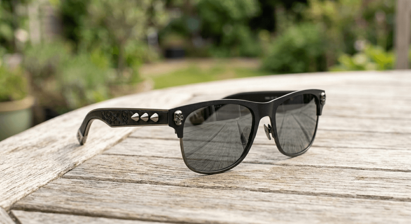 AI Rendered Design a unique rocker style sunglasses with AI.
