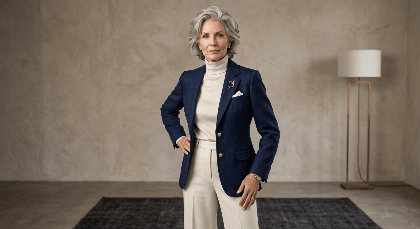 AI Rendered Generate elegant mature model photos for age-appropriate fashion lines. Sophisticated styling for the 50+ market.