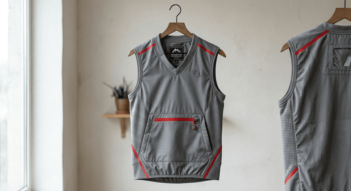 AI Rendered Design a unique skiing style vest with AI.