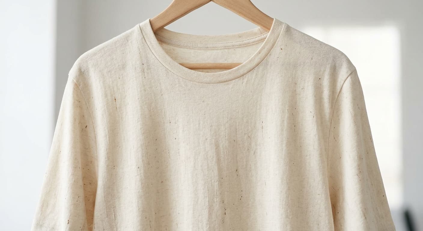 Original Preview sustainable and eco-friendly fabrics on garments. Organic cotton, recycled polyester, Tencel, and hemp visualized.