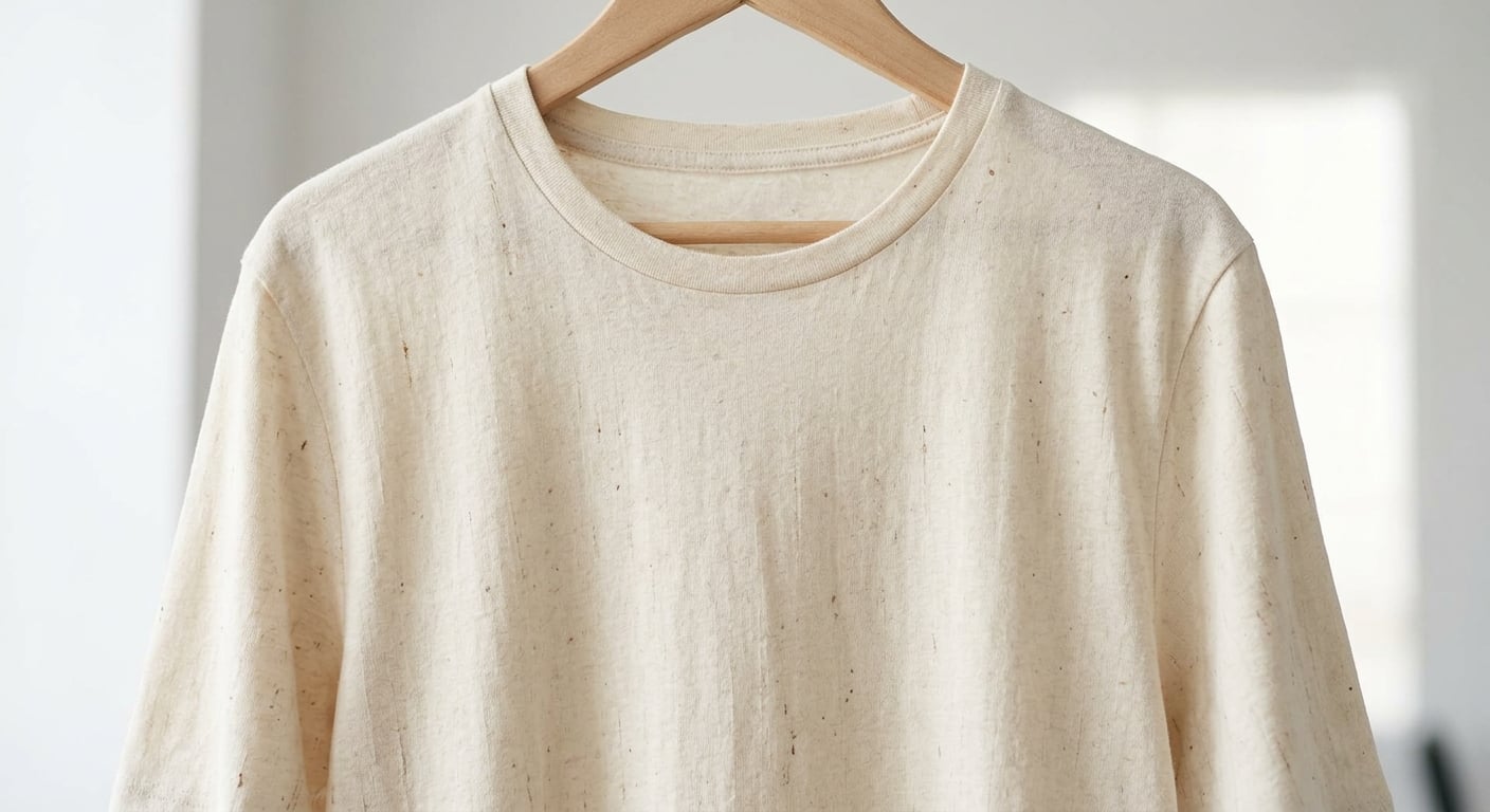 Original Preview sustainable and eco-friendly fabrics on garments. Organic cotton, recycled polyester, Tencel, and hemp visualized.