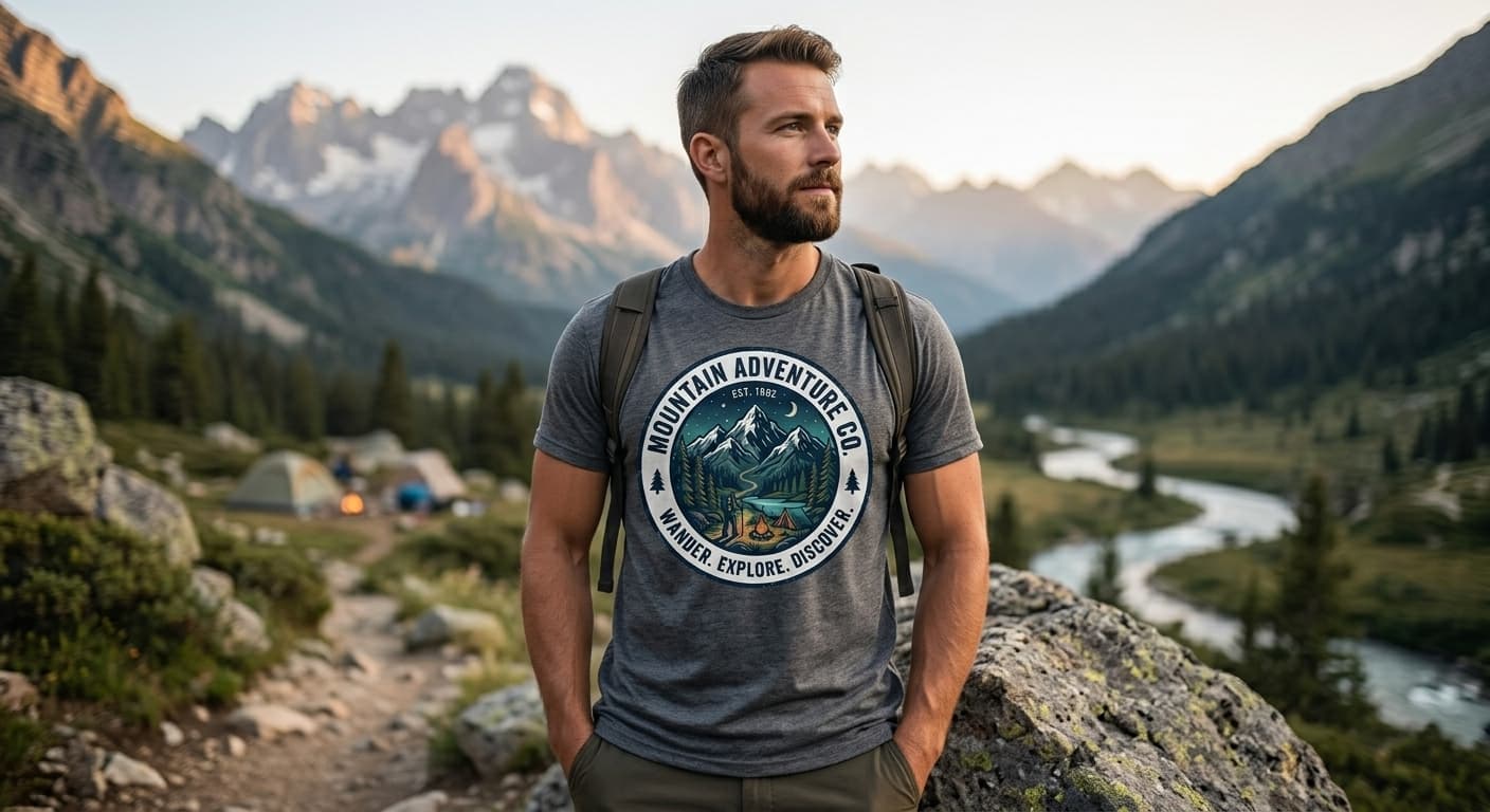 Photorealistic AI-generated t-shirt mockup on a real model - After 4fashionai