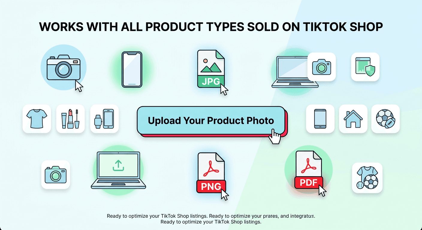 Original Create scroll-stopping product photos optimized for TikTok Shop. Trendy, vibrant, and Gen-Z approved aesthetics.