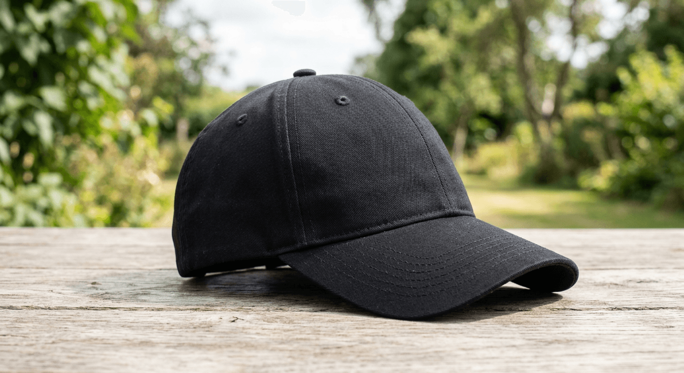 Basic cap template before AI vintage style transformation on 4fashionai.com