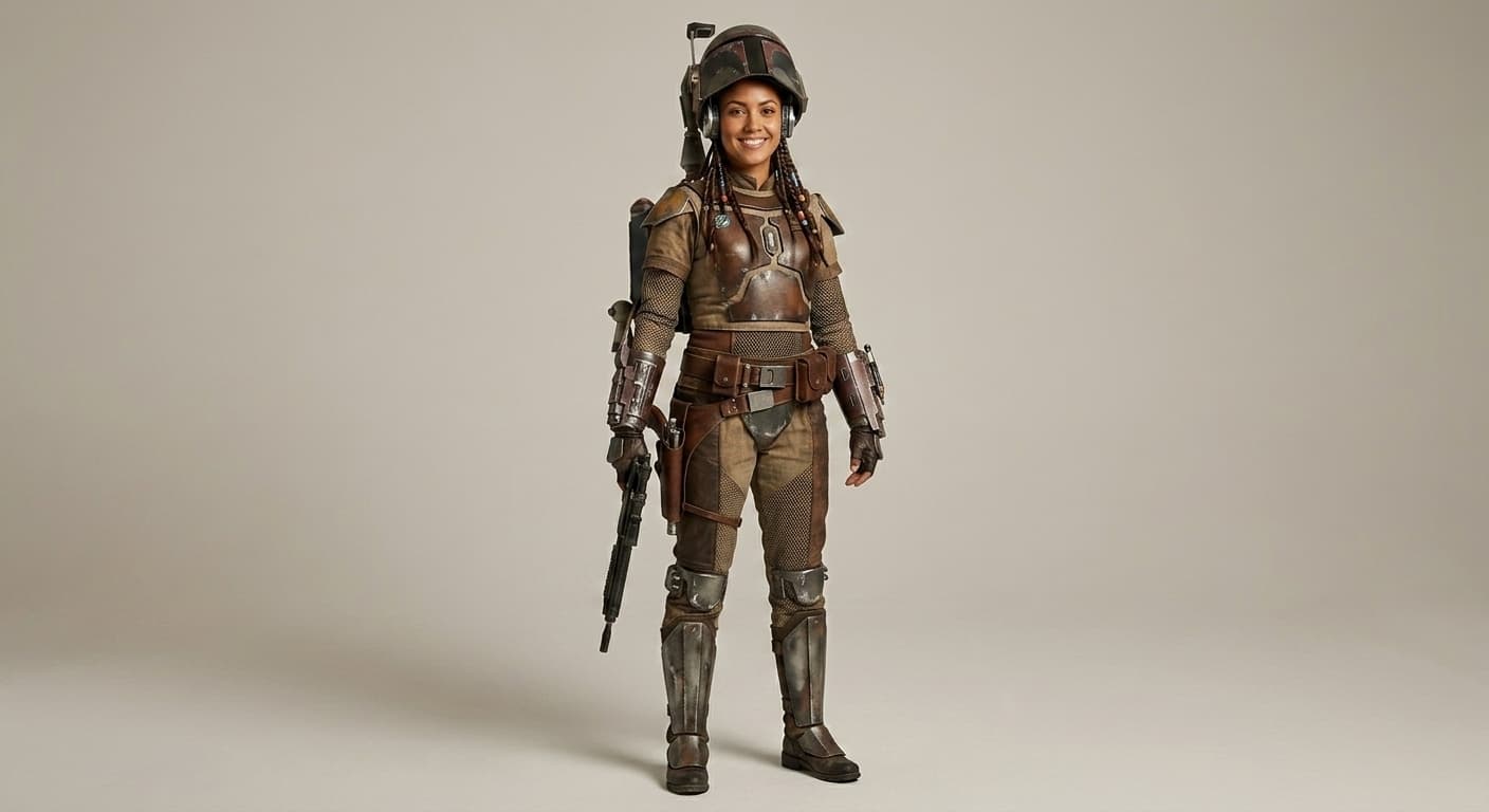 Stunning themed cosplay outfit generated by 4FashionAI virtual try on technology