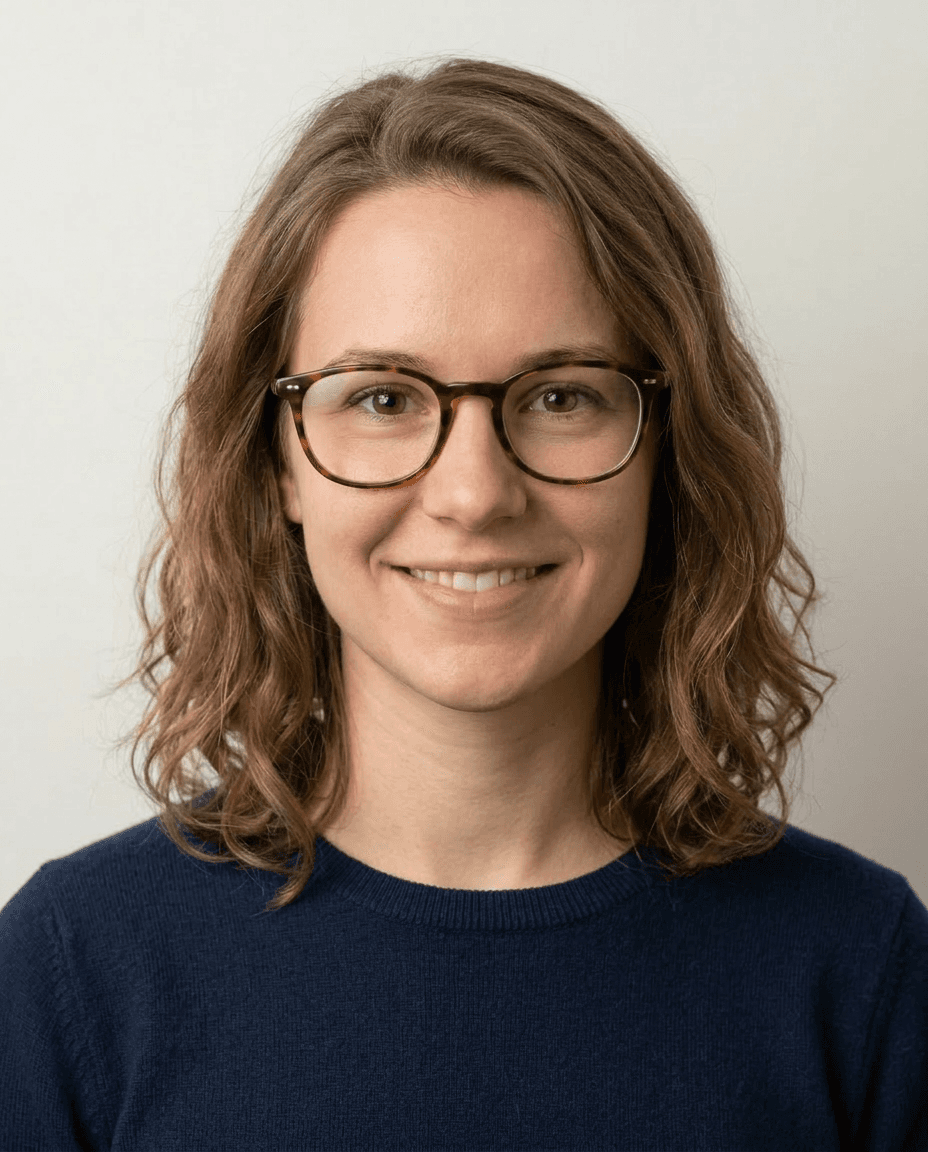 A user after applying the AI virtual prescription eyeglasses try-on at 4fashionai.com