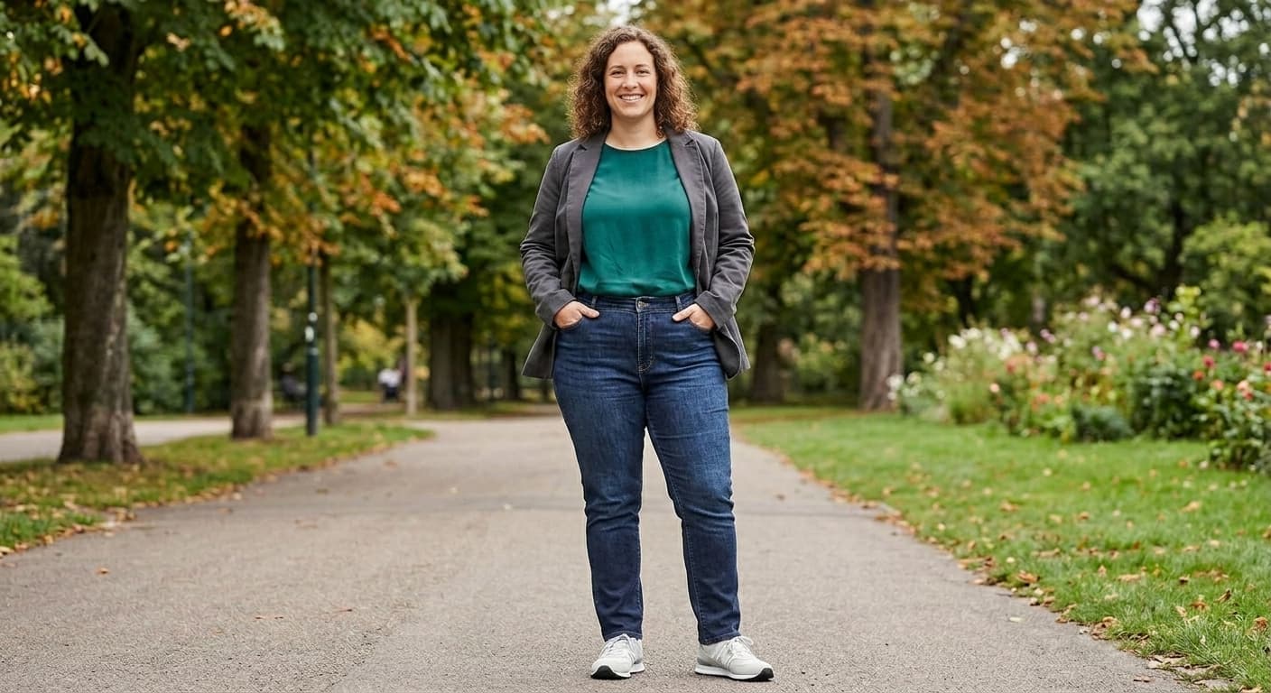 After virtual try on: Beautifully rendered plus-size fashion showcasing perfect fit and drape