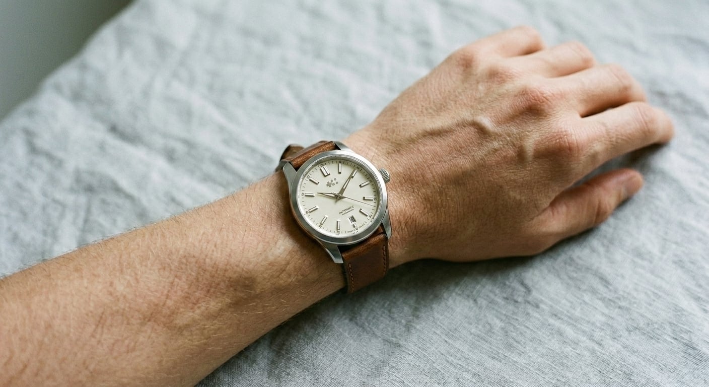 AI Rendered See how luxury and fashion watches look on your wrist. Try different case sizes, band styles, and colors.