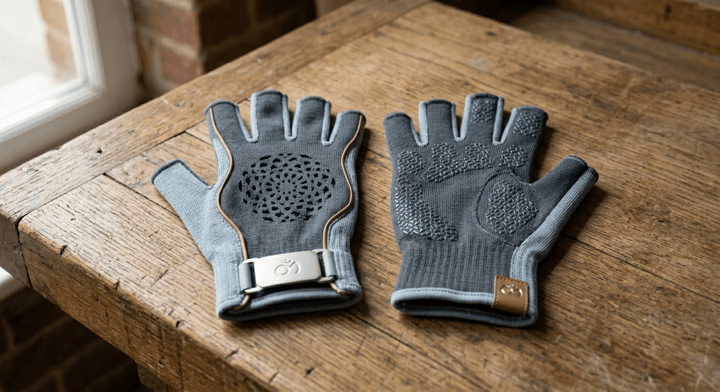 AI Rendered Design a unique yoga style gloves with AI.